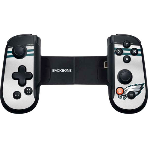 NFL Philadelphia Eagles White Striped Backbone One for iPhone Game Controller Skin