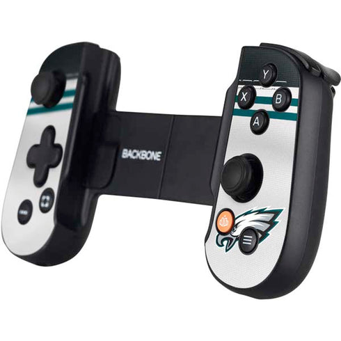 NFL Philadelphia Eagles White Striped Backbone One for iPhone Game Controller Skin