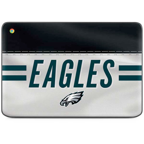 NFL Philadelphia Eagles White Striped HP Chromebook Skin