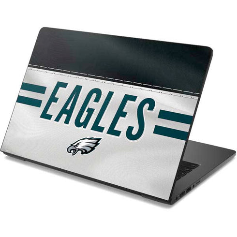 NFL Philadelphia Eagles White Striped Dell Chromebook Skin