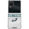 NFL Philadelphia Eagles White Striped Galaxy A12 Clear Case
