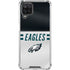 NFL Philadelphia Eagles White Striped Galaxy A12 Clear Case