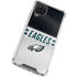 NFL Philadelphia Eagles White Striped Galaxy A12 Clear Case