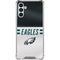 NFL Philadelphia Eagles White Striped Galaxy A13 5G Clear Case