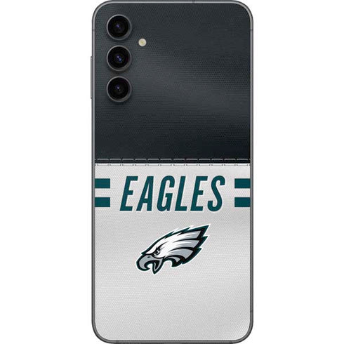 NFL Philadelphia Eagles White Striped Galaxy A14 5G Skin