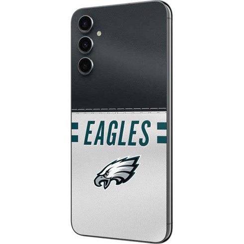 NFL Philadelphia Eagles White Striped Galaxy A14 5G Skin