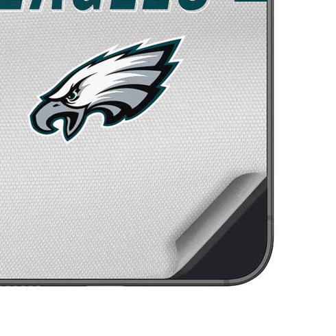 NFL Philadelphia Eagles White Striped Galaxy A14 5G Skin