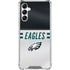 NFL Philadelphia Eagles White Striped Galaxy A15 5G Clear Case