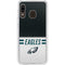 NFL Philadelphia Eagles White Striped Galaxy A20 Clear Case