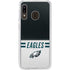 NFL Philadelphia Eagles White Striped Galaxy A20 Clear Case