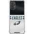 NFL Philadelphia Eagles White Striped Galaxy A32 5G Clear Case