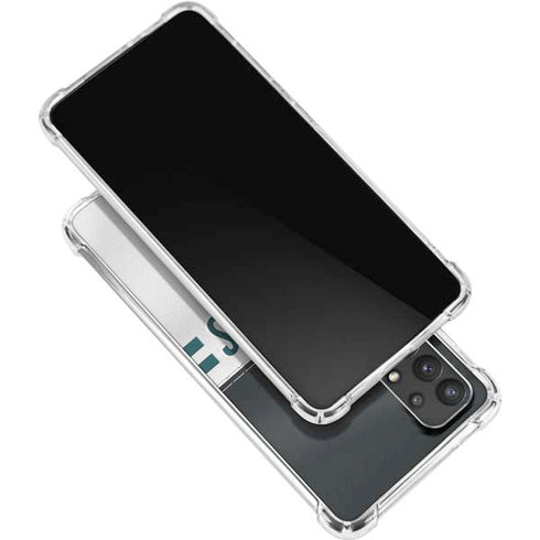NFL Philadelphia Eagles White Striped Galaxy A32 5G Clear Case
