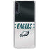 NFL Philadelphia Eagles White Striped Galaxy A50 Clear Case