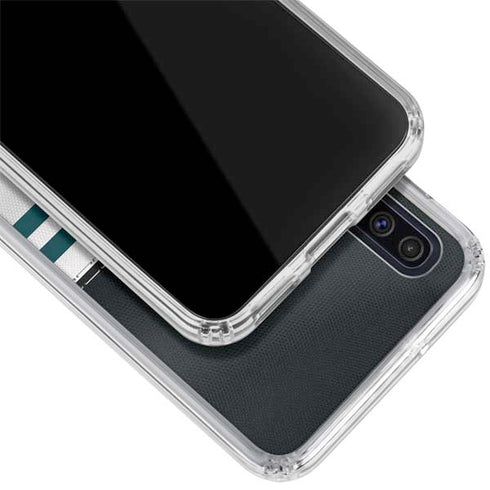 NFL Philadelphia Eagles White Striped Galaxy A50 Clear Case