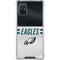 NFL Philadelphia Eagles White Striped Galaxy A51 5G Clear Case
