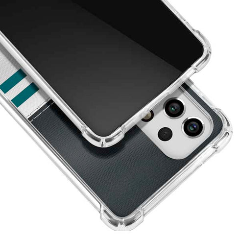 NFL Philadelphia Eagles White Striped Galaxy A53 5G Clear Case
