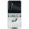 NFL Philadelphia Eagles White Striped Galaxy A54 5G Clear Case