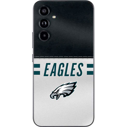 NFL Philadelphia Eagles White Striped Galaxy A54 5G Skin