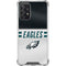 NFL Philadelphia Eagles White Striped Galaxy A72 5G Clear Case
