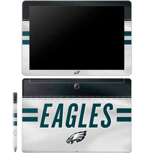 NFL Philadelphia Eagles White Striped Galaxy Book 12in Skin