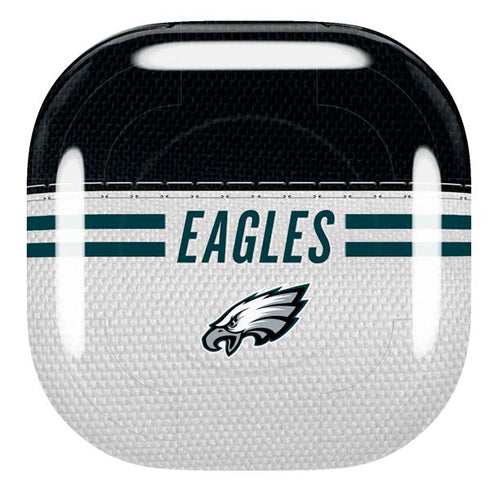 NFL Philadelphia Eagles White Striped Galaxy Buds Pro Skin