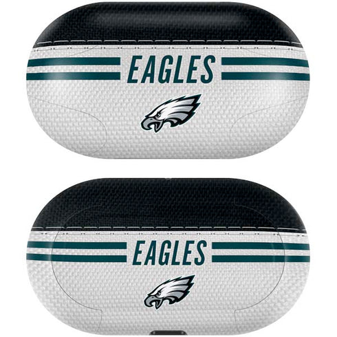 NFL Philadelphia Eagles White Striped Galaxy Buds Skin