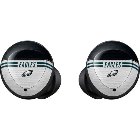 NFL Philadelphia Eagles White Striped Galaxy Buds Skin