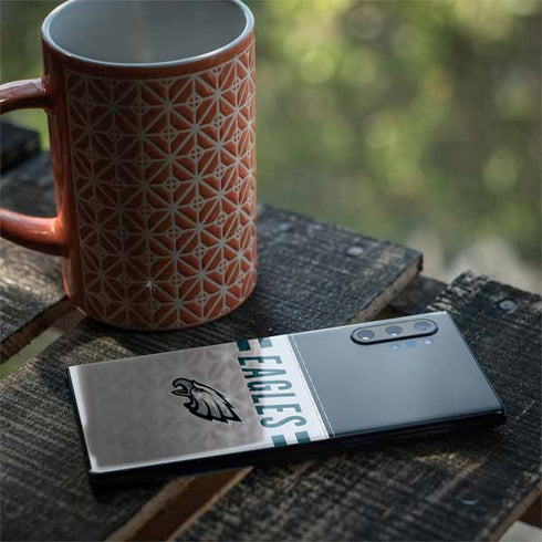 NFL Philadelphia Eagles White Striped Galaxy Note 10 Plus Skin