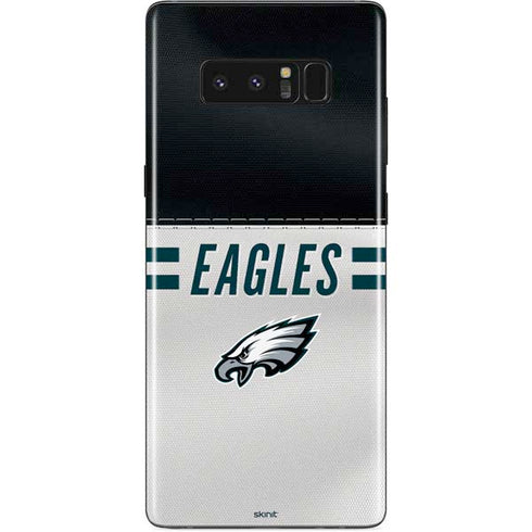 NFL Philadelphia Eagles White Striped Galaxy Note 8 Skin