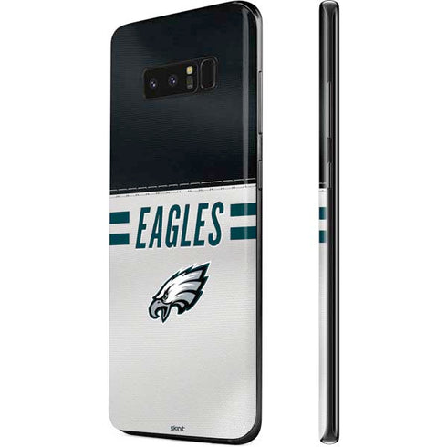 NFL Philadelphia Eagles White Striped Galaxy Note 8 Skin