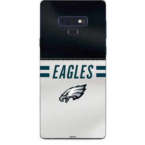 NFL Philadelphia Eagles White Striped Galaxy Note 9 Skin