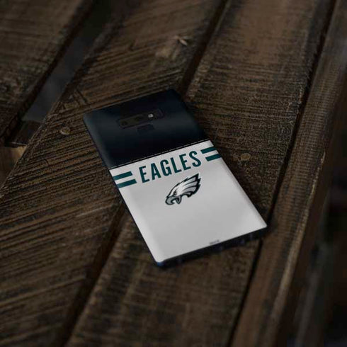 NFL Philadelphia Eagles White Striped Galaxy Note 9 Skin