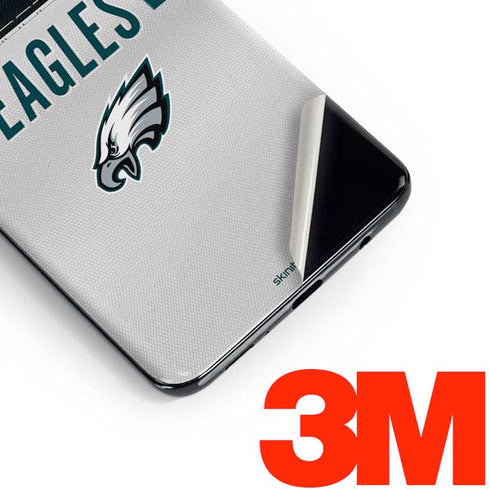 NFL Philadelphia Eagles White Striped Galaxy S10 Plus Skin