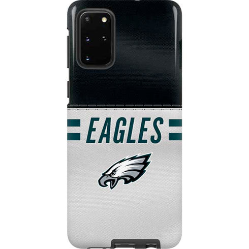 NFL Philadelphia Eagles White Striped Galaxy S20 Plus Pro Case