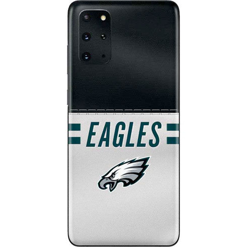 NFL Philadelphia Eagles White Striped Galaxy S20 Plus Skin