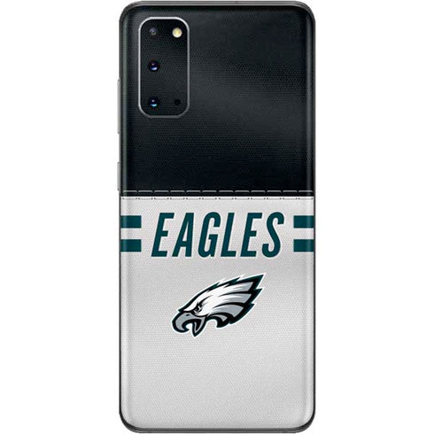 NFL Philadelphia Eagles White Striped Galaxy S20 Skin
