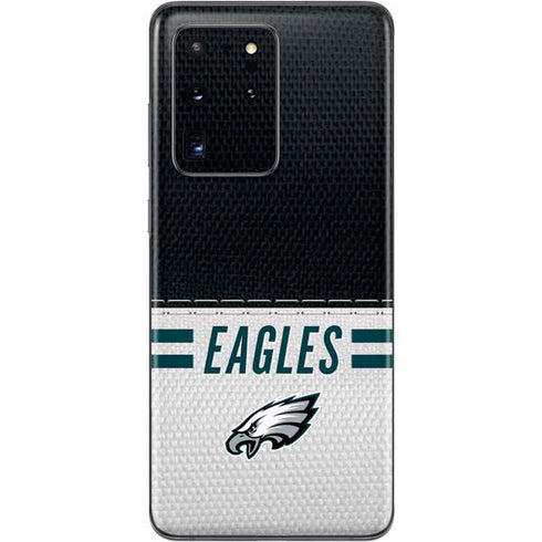 NFL Philadelphia Eagles White Striped Galaxy S20 Ultra 5G Skin