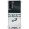 NFL Philadelphia Eagles White Striped Galaxy S21 5G Clear Case