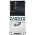 NFL Philadelphia Eagles White Striped Galaxy S21 5G Clear Case