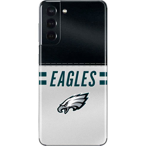 NFL Philadelphia Eagles White Striped Galaxy S21 5G Skin