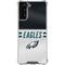 NFL Philadelphia Eagles White Striped Galaxy S21 FE Clear Case