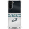 NFL Philadelphia Eagles White Striped Galaxy S21 Plus 5G Clear Case