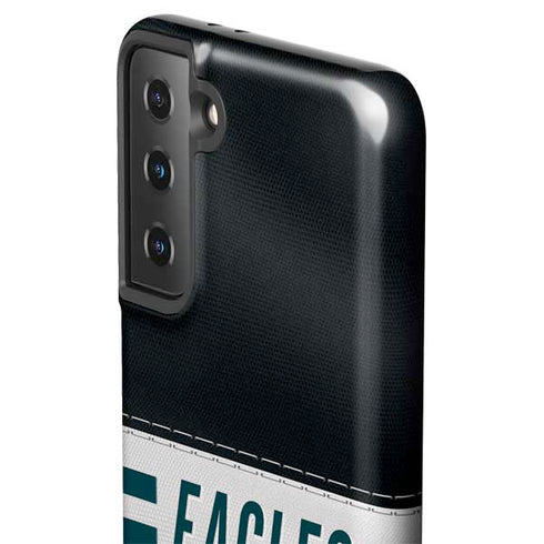 NFL Philadelphia Eagles White Striped Galaxy S21 Plus 5G Pro Case