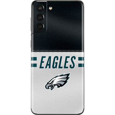 NFL Philadelphia Eagles White Striped Galaxy S21 Plus 5G Skin