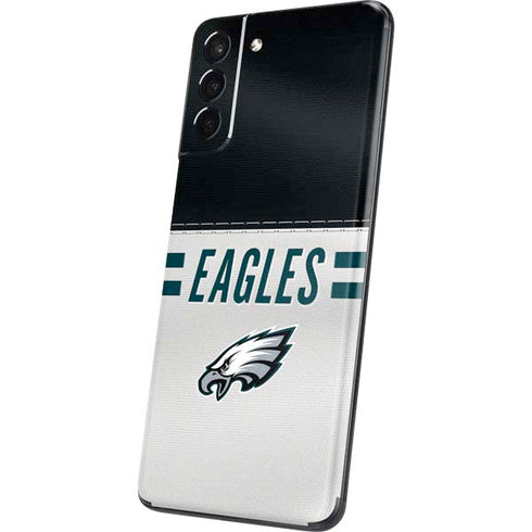 NFL Philadelphia Eagles White Striped Galaxy S21 Plus 5G Skin