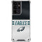 NFL Philadelphia Eagles White Striped Galaxy S21 Ultra 5G Clear Case