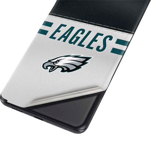NFL Philadelphia Eagles White Striped Galaxy S21 Ultra 5G Skin