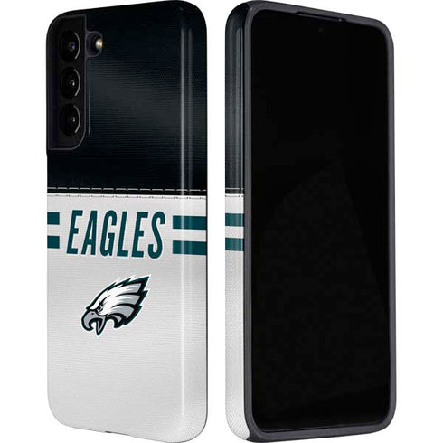 NFL Philadelphia Eagles White Striped Galaxy S22 Plus Pro Case