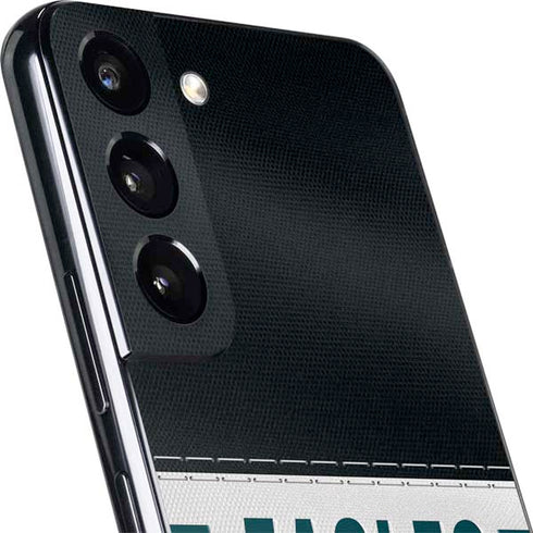 NFL Philadelphia Eagles White Striped Galaxy S22 Plus Skin