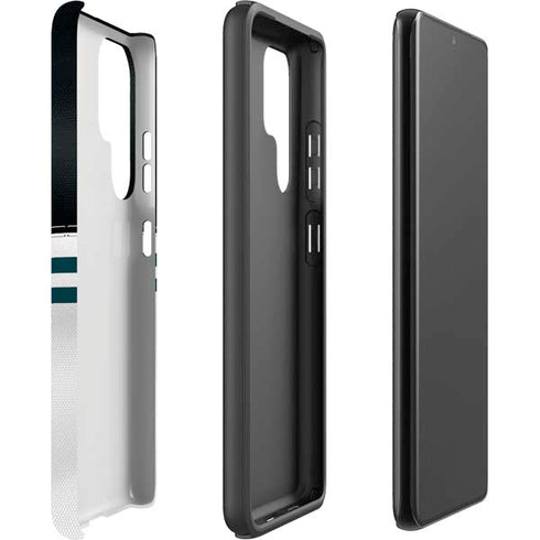 NFL Philadelphia Eagles White Striped Galaxy S22 Ultra Pro Case